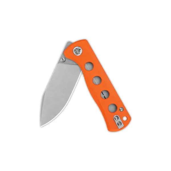 QSP Canary Folder Liner Lock Pocket Knife 14C28N Blade Orange G10 Handle