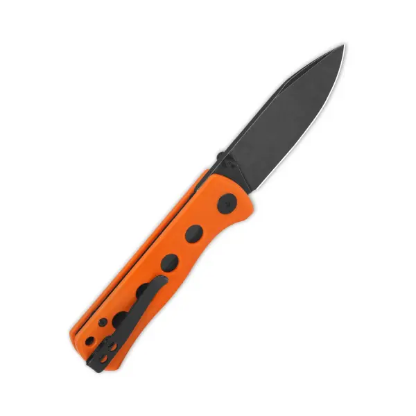 QSP Canary Folder Liner Lock Pocket Knife 14C28N Blade Orange G10 Handle