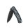QSP Puffin Frame Lock Pocket Knife S35VN Blade Titanium Handle with Black-white-Blue Carbon Fiber inlay