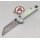 QSP Penguin Button Lock Pocket Knife 14C28N Blade Black Jade G10 Handle