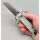 QSP Penguin Button Lock Pocket Knife 14C28N Blade Black Jade G10 Handle