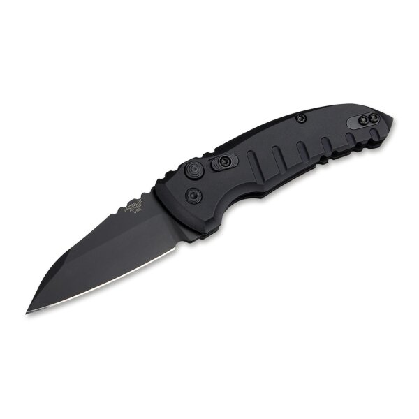Hogue A01 Automatic Microswitch Wharncliffe All Black CPM-154 Stahl Button Lock Allen Elishewitz Made in USA