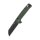 QSP Penguin Button Lock Pocket Knife 14C28N Stahl BW Green Micarta