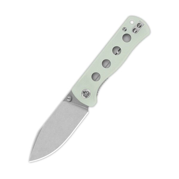 QSP Canary Folder 14C28N Stahl Linerlock G10 Jade Stonewashed