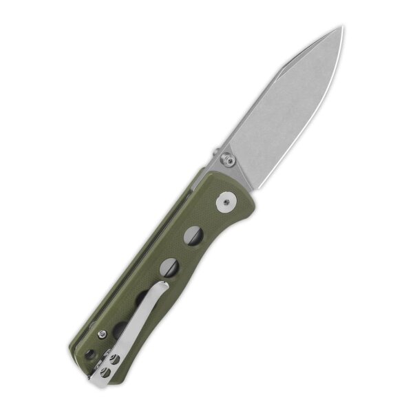 QSP Canary Folder 14C28N Stahl Linerlock G10 Olive Green Stonewashed