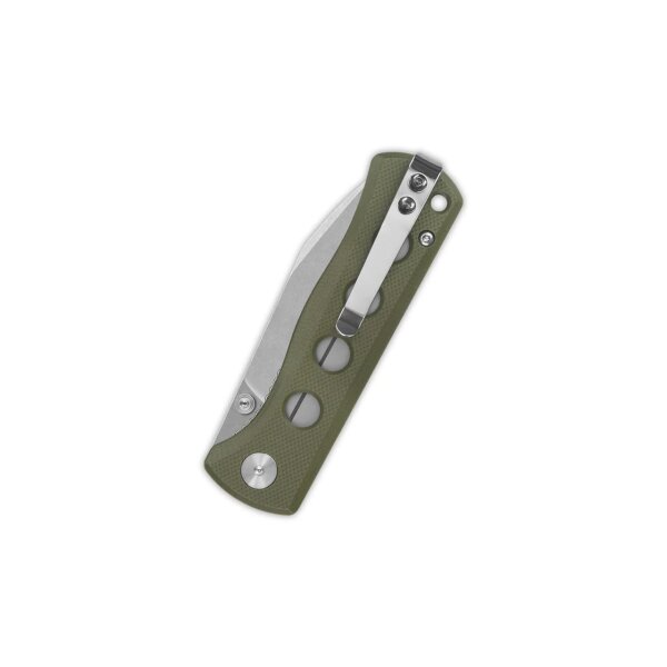 QSP Canary Folder 14C28N Stahl Linerlock G10 Olive Green Stonewashed