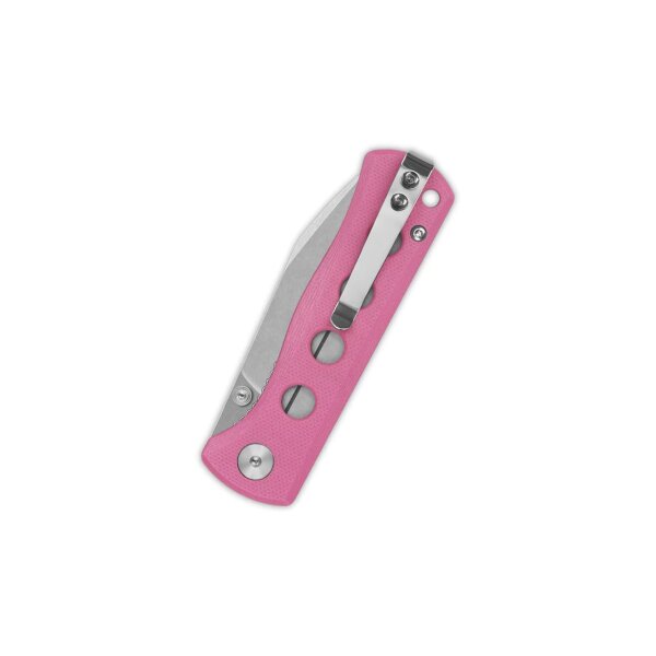 QSP Canary Folder 14C28N Stahl Linerlock G10 Pink Stonewashed