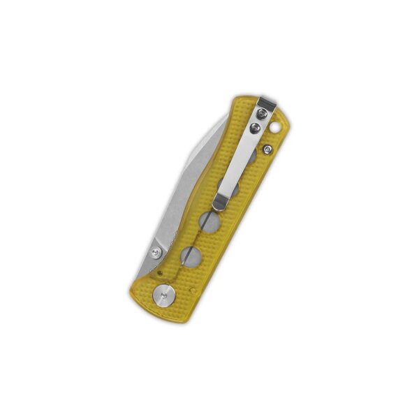 QSP Canary Folder 14C28N Stahl Linerlock Ultem Stonewash