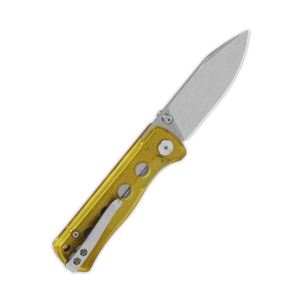 QSP Canary Folder 14C28N Stahl Linerlock Ultem Stonewash