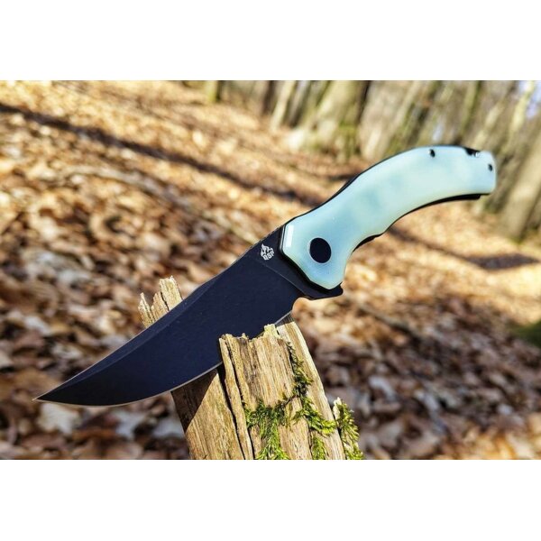 QSP Knife Walrus Folder D2 Stahl G10 Jade Blackwash