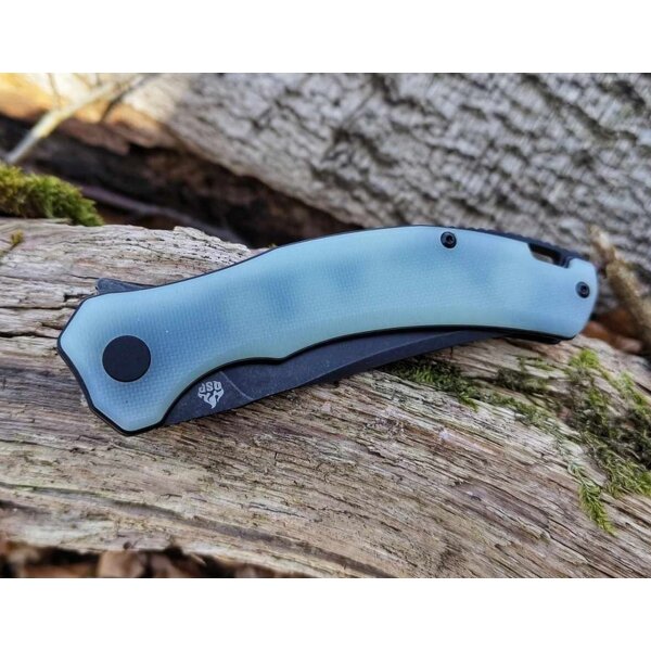 QSP Knife Walrus Folder D2 Stahl G10 Jade Blackwash