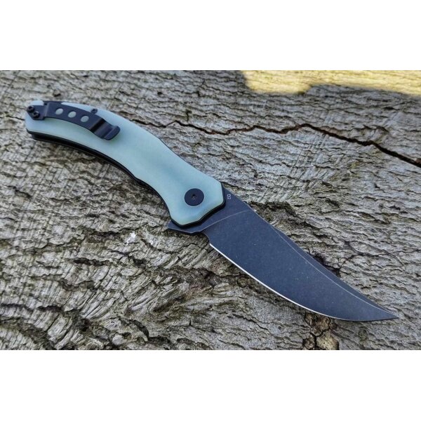 QSP Knife Walrus Folder D2 Stahl G10 Jade Blackwash