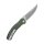 QSP Knife Walrus Folder D2 Stahl Green Micarta Stonewash