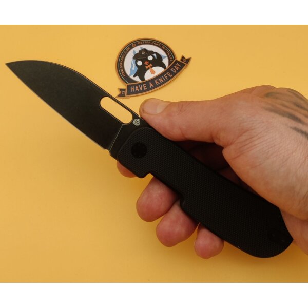 QSP Knife Variant PE Linerlock 14C28N Black G10