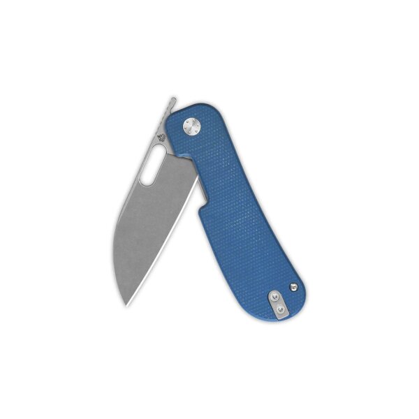 QSP Knife Variant PE Linerlock 14C28N Blue Micarta