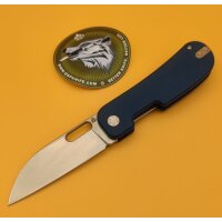 QSP Knife Variant PE Linerlock 14C28N Blue Micarta