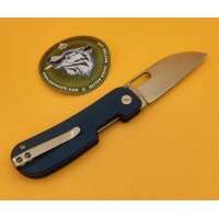 QSP Knife Variant PE Linerlock 14C28N Blue Micarta