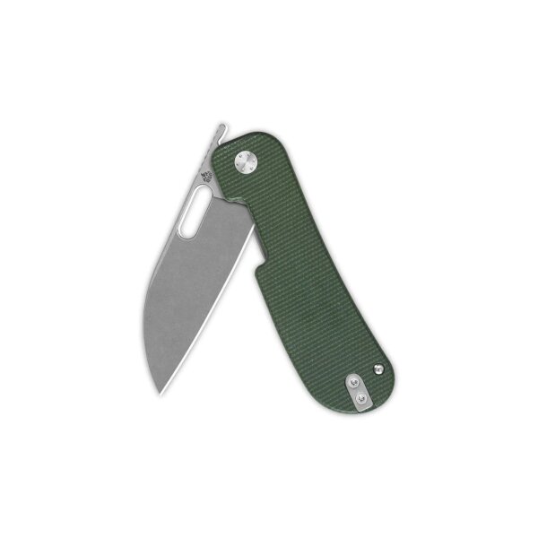 QSP Knife Variant PE Linerlock 14C28N Green Micarta