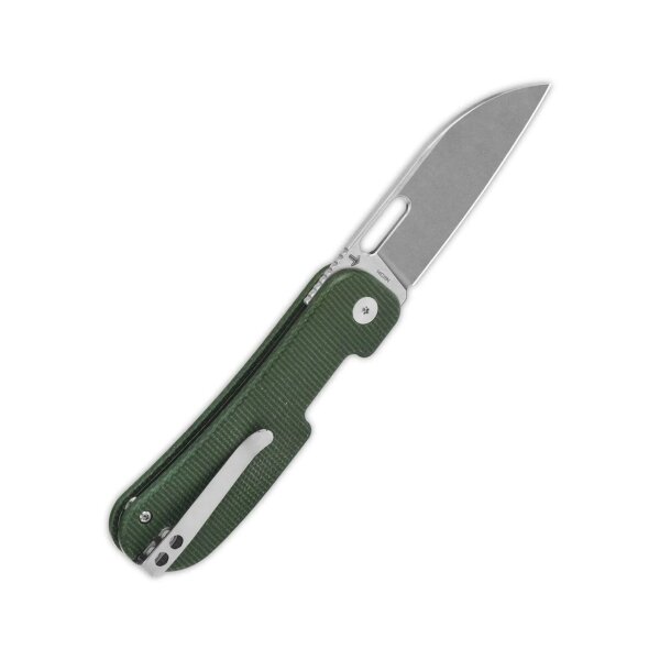 QSP Knife Variant PE Linerlock 14C28N Green Micarta
