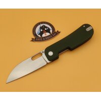 QSP Knife Variant PE Linerlock 14C28N Green Micarta