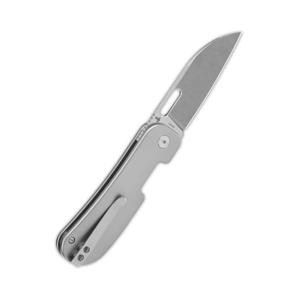 QSP Knife Variant PE Linerlock 14C28N Titan Silver Stonewash