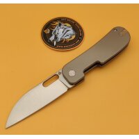 QSP Knife Variant PE Linerlock 14C28N Titan Silver Stonewash