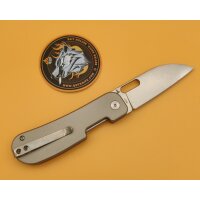 QSP Knife Variant PE Linerlock 14C28N Titan Silver Stonewash