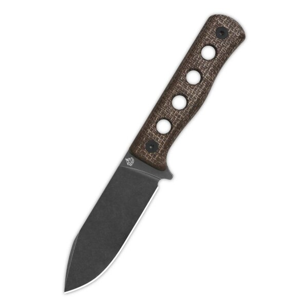 QSP Canary Fixed Blade Knife QS155-A2 Cr8Mo2VSi(DC53) Blade Dark Brown Micarta Handle