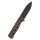 QSP Canary Fixed Blade Knife QS155-A2 Cr8Mo2VSi(DC53) Blade Dark Brown Micarta Handle
