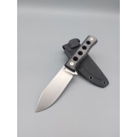 QSP Canary Fixed Blade Knife Cr8Mo2VSi (DC53) Blade Black...