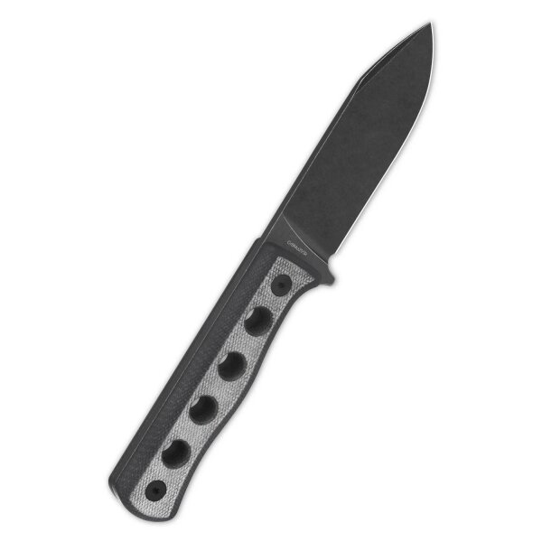 QSP Canary Fixed Blade Knife QS155-B2 Cr8Mo2VSi(DC53) Blade Black Micarta Handle