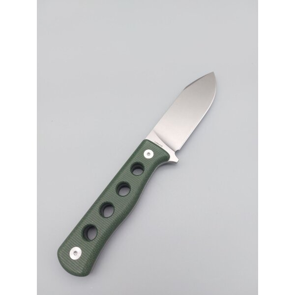 QSP Canary Fixed Blade Knife QS155-C1 Cr8Mo2VSi(DC53) Blade Green Micarta Handle