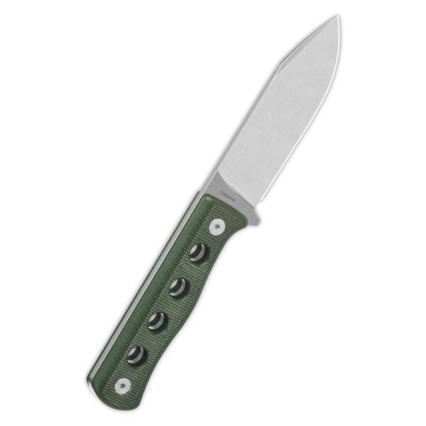 QSP Canary Fixed Blade Knife QS155-C1 Cr8Mo2VSi(DC53) Blade Green Micarta Handle