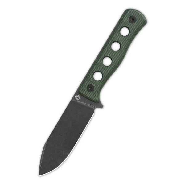 QSP Canary Fixed Blade Knife QS155-C2 Cr8Mo2VSi(DC53) Blade Green Micarta Handle