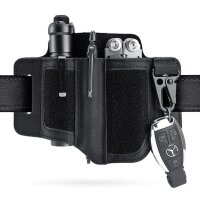 Viperade PL3 Schwarz Lederholster für EDC Gear mit...