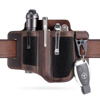 Viperade PL3 Schwarz Lederholster für EDC Gear mit...