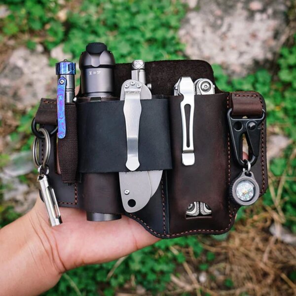 Viperade PJ36 Braun Lederholster für EDC Gear für Leatherman Tools etc.