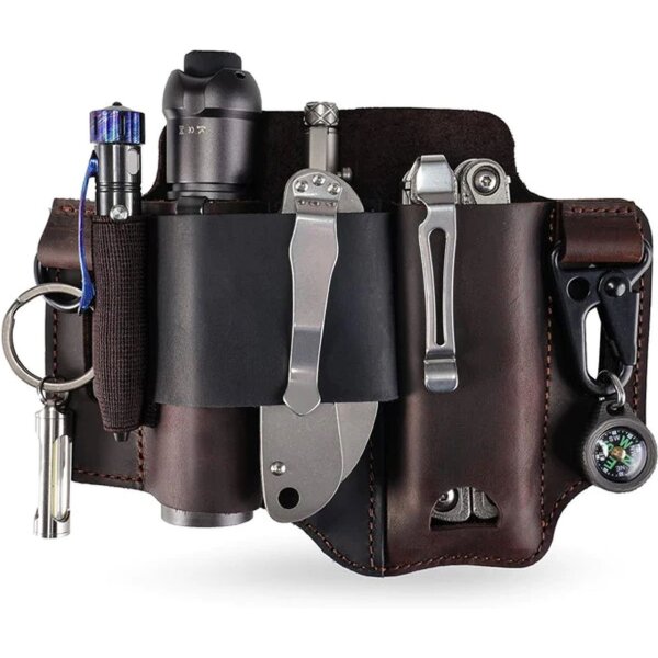 Viperade PJ36 Braun Lederholster für EDC Gear für Leatherman Tools etc.