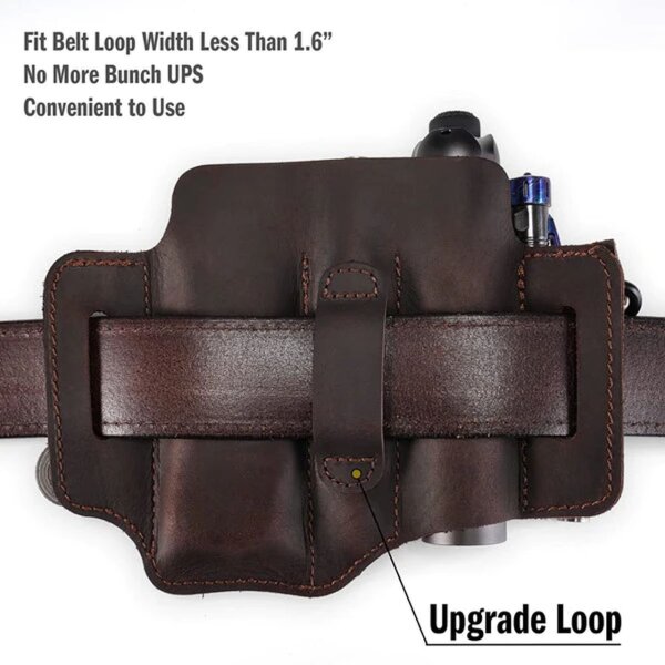Viperade PJ36 Braun Lederholster für EDC Gear für Leatherman Tools etc.