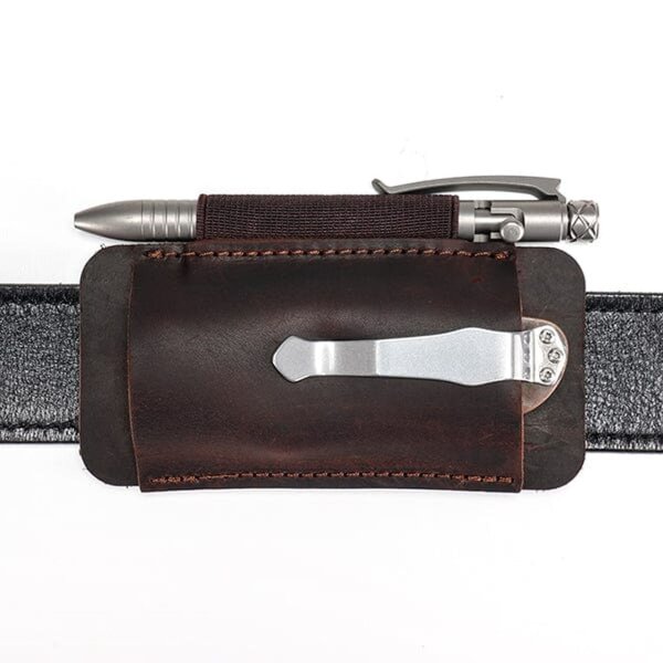 Viperade PJ33 Braun Lederholster für EDC Gear Taschenmesser u. Pen