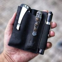 Viperade PJ12 Schwarz Lederholster für EDC Gear...