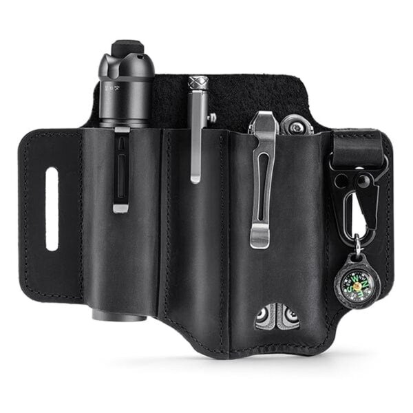 Viperade PJ29 Schwarz Lederholster für EDC Gear Multi Belt Sheath
