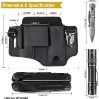 Viperade PJ36 Schwarz Lederholster für EDC Gear...
