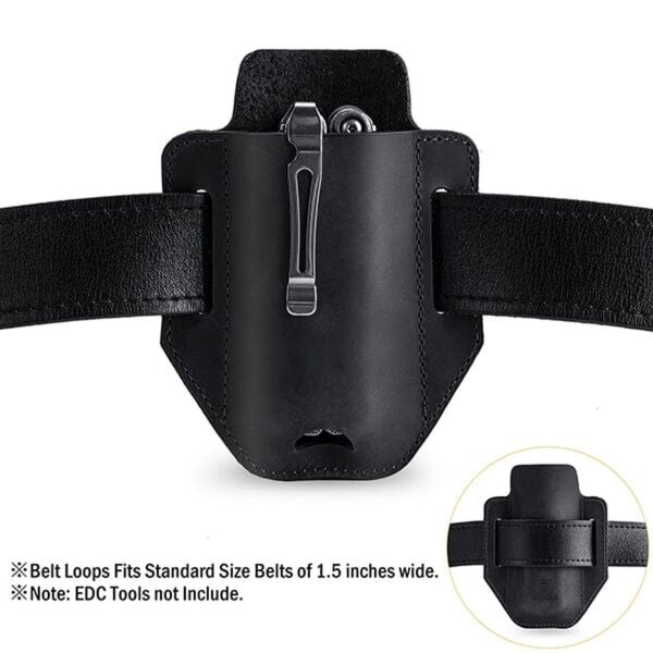 Viperade PJ31 Schwarz Lederholster für EDC Gear Pen Lampe Tool etc.