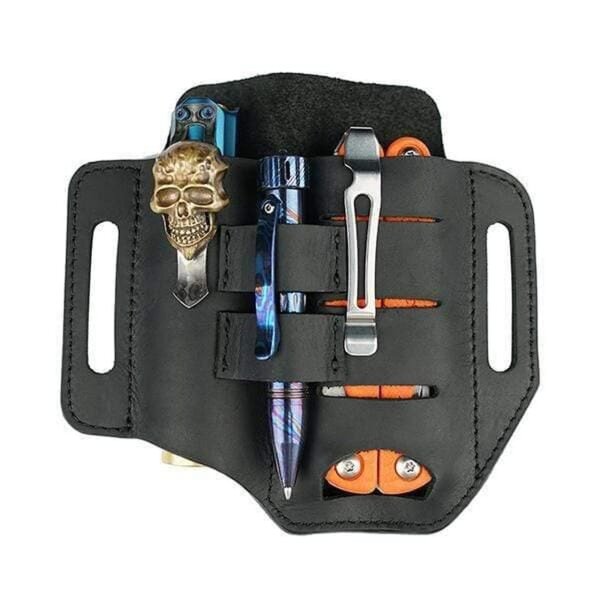 Viperade PJ13 Schwarz Lederholster für EDC Gear für Leatherman Tools etc.