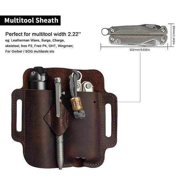Viperade PJ19 Braun EDC Multi-Tool Lederholster