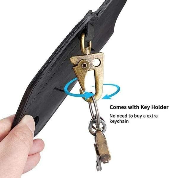 Viperade PJ20 Braun Lederholster für Smartphone mit Karabiner