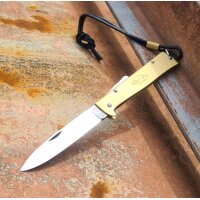 Otter  Mercator-Messer Messing C75 Stahl mit Lederband