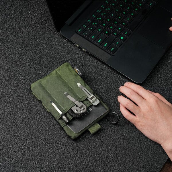 Viperade VE27 Organizer OD Green Cordura EDC Pouch mit Klett Area
