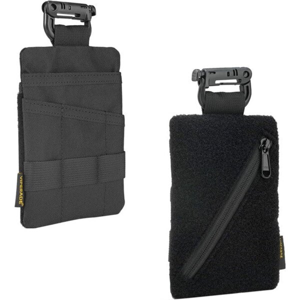 Viperade VE23 Organizer Schwarz Cordura EDC Pouch mit Klett Area